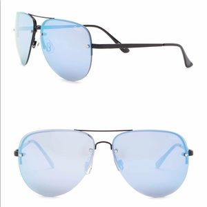 QUAY Australia 55mm Muse Aviator sunglasses